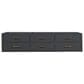 Lexora Home Castor 80" Double Bathroom Vanity in Black with 2 cm White Cultured Marble Top and Rectangular Sinks, , large