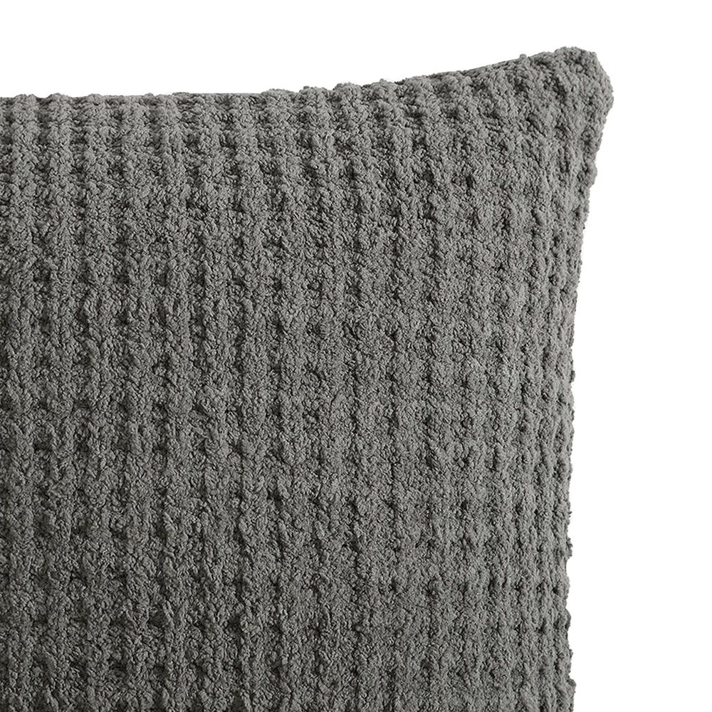 Sunday Citizen Snug Waffle 20&quot; Square Throw Pillow in Granite, , large