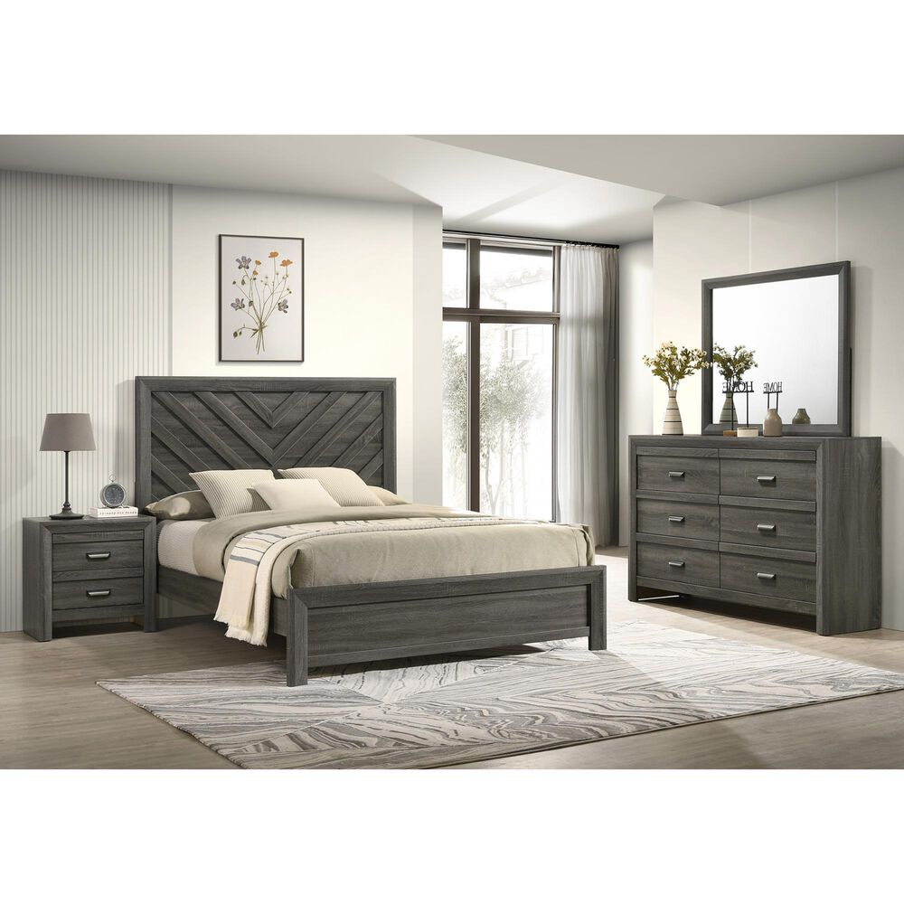 Crown Mark Valor 6-Drawer Dresser in Grey, , large