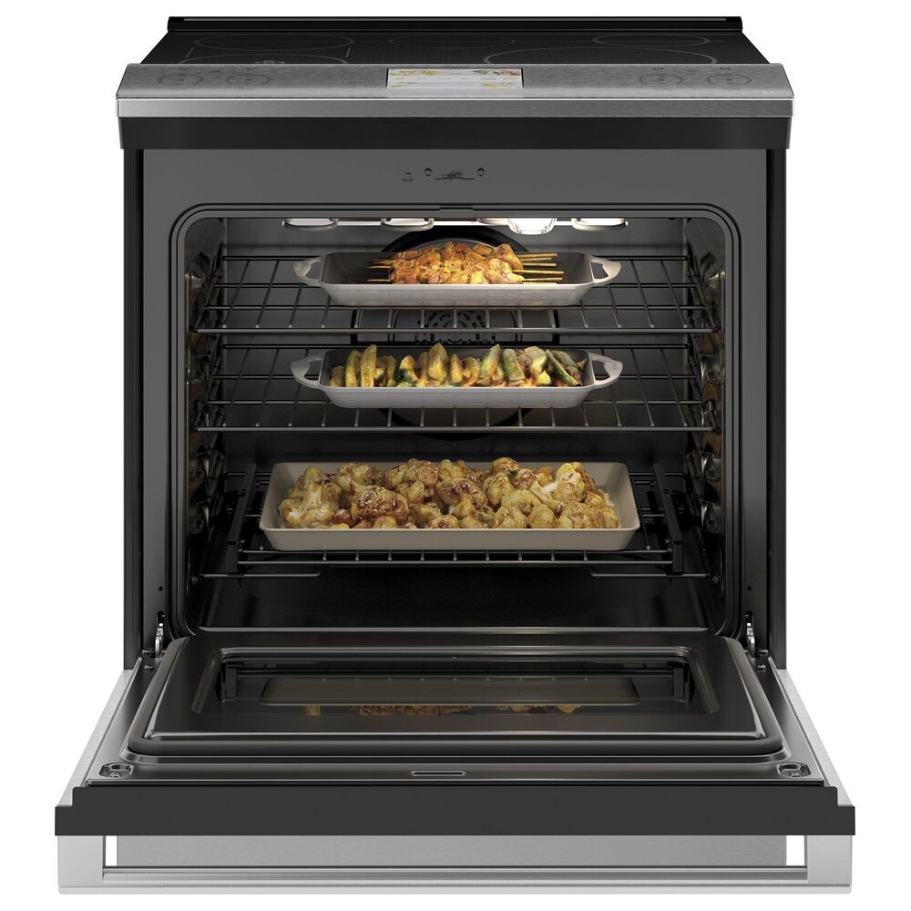 Cafe 5.3 Cu. Ft. Slide-In Electric Range in Brushed Stainless, , large