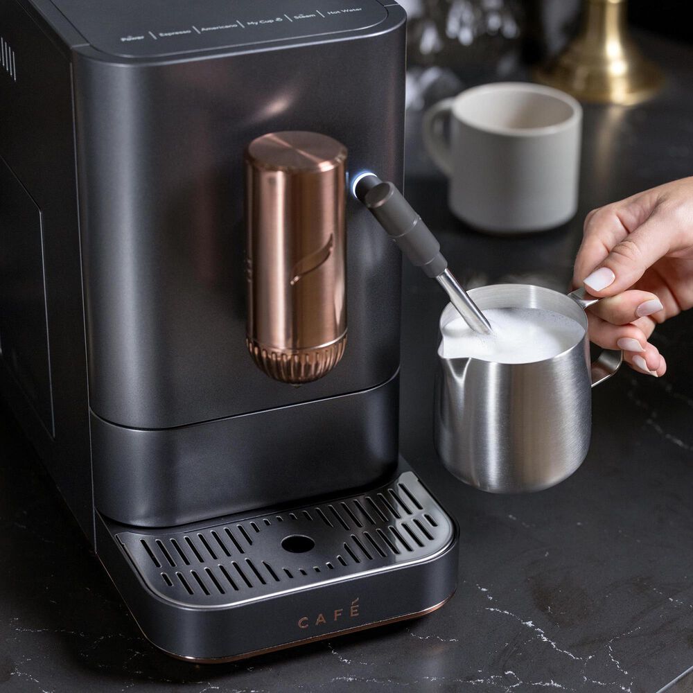 Cafe 40.5 Oz Affetto Espresso Machine in Matte Black, , large