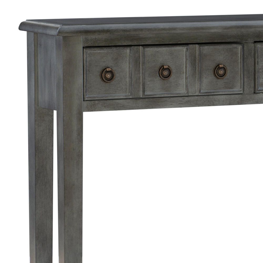 Linon Home Decor Sadie Console Table in Distressed Dark Grey, , large