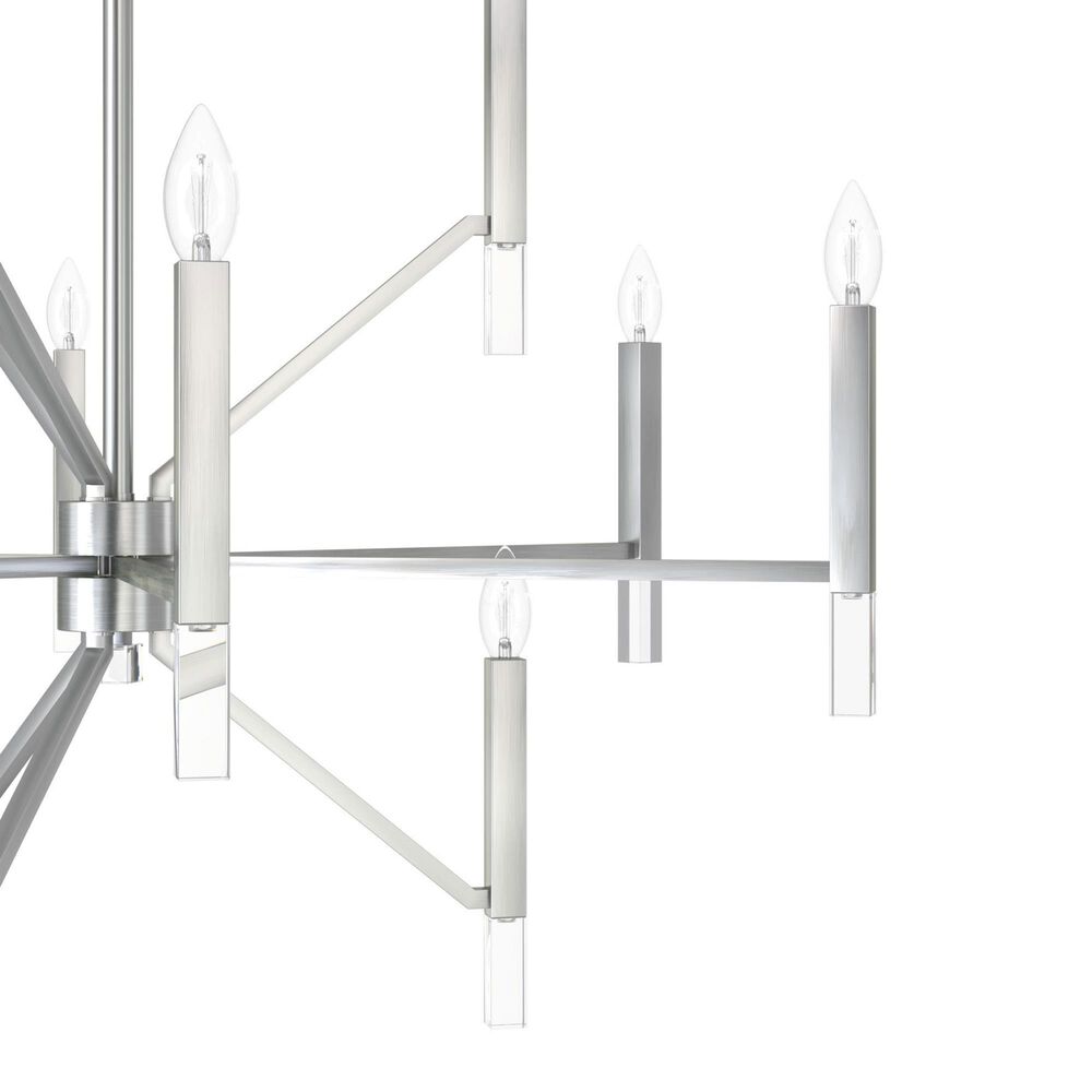 Hunter Sunjai 12-Light Chandelier in Brushed Nickel, , large
