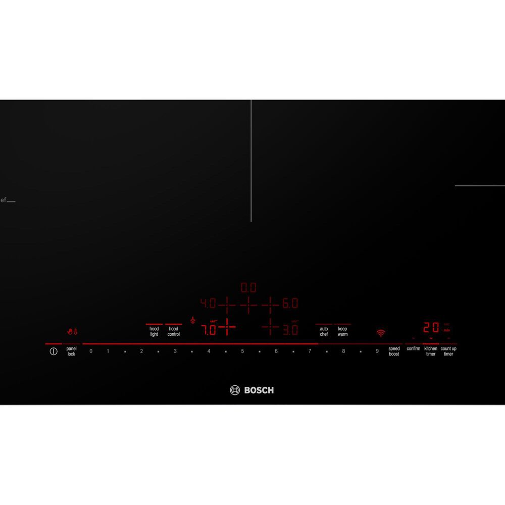 Bosch 800 Series 36&quot; Induction Electric Cooktop without Frame in Black, , large