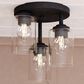 Vaxcel Park Ridge 3-Light Flush Mount in Matte Black, , large