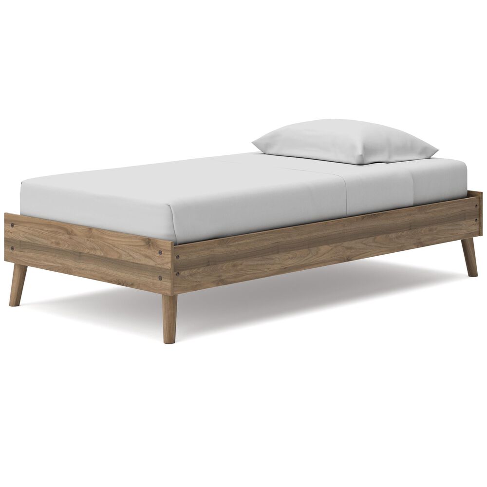 Signature Design by Ashley Aprilyn Twin No Headboard Platform Bed in Honey Brown, , large