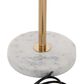 Maple and Jade Metallic Stem and Marble Base Table Lamp in White and Gold, , large