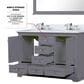 Lexora Home Dukes 48" Double Bathroom Vanity in Dark Grey with 2 cm White Cultured Marble Top and Rectangular Sinks, , large