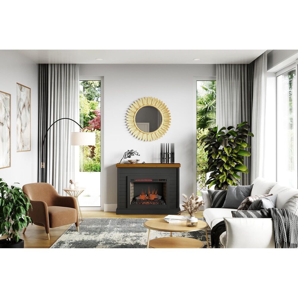 Endress International Washington 48&quot; Electric Fireplace with Mantel in Smoke and Whiskey, , large