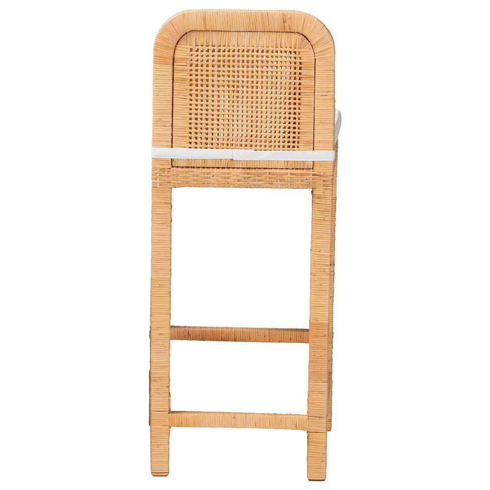 Baxton Studio Zariah Bar Stool in Natural Brown, , large