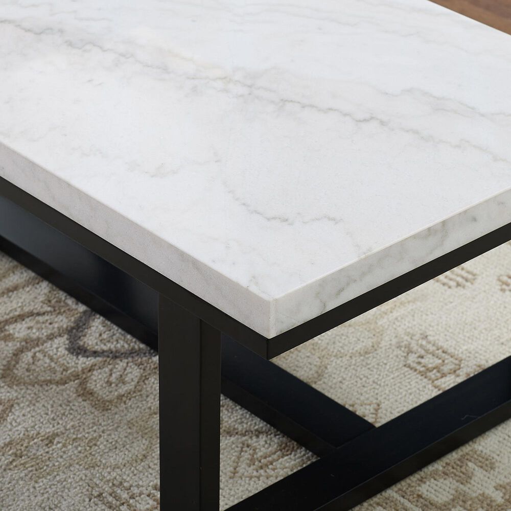 Crystal City Lucca Cocktail Table in Ebony and White, , large