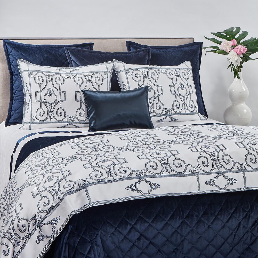 Ann Gish Art of Home 4-Piece King Velvet Coverlet Set in Blue, , large