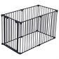 HOMLUX 6-Panel Adjustable Pet Gate in Black, , large