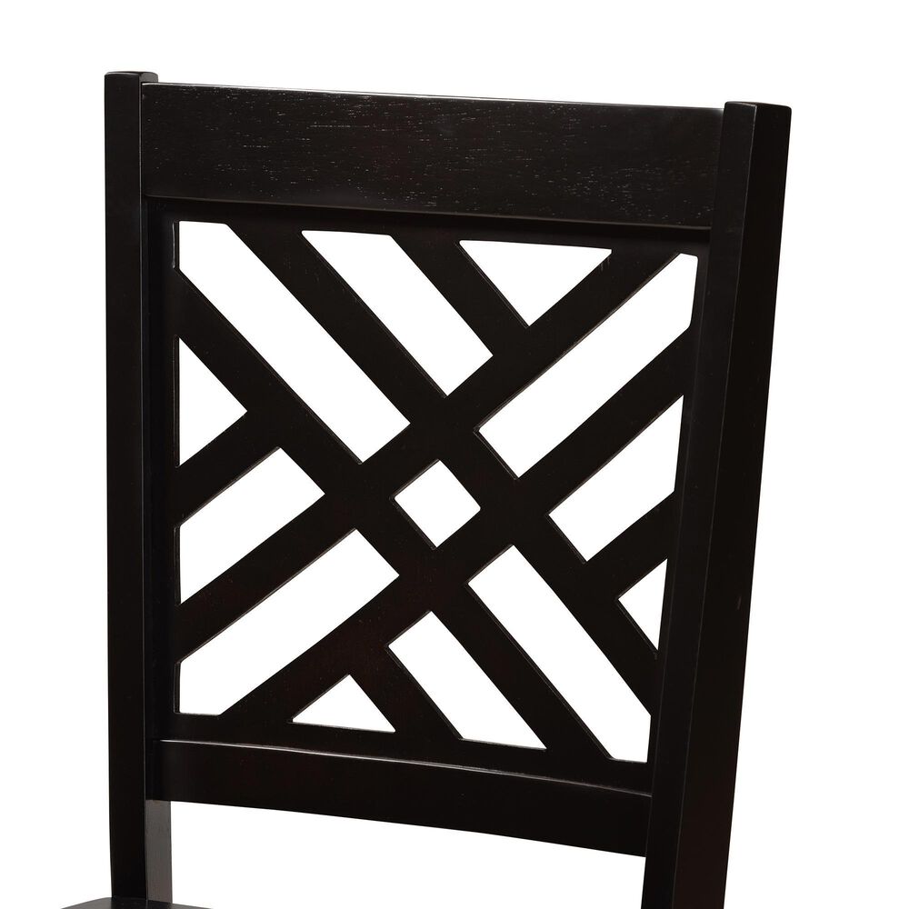 Baxton Studio Caron Side Chair in Dark Brown (Set of 2), , large