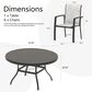 Hearth and Haven 7-Pieces Outdoor Dining Set with Stackable Chairs and Round Table in Black, , large
