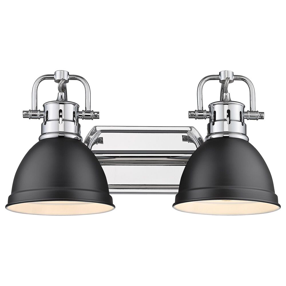 Golden Lighting Duncan 2-Light Bath Vanity in Chrome and Matte Black, , large