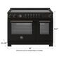 Bertazzoni Professional 7.1 Cu. Ft. Freestanding Induction Electric Range in Carboni, , large
