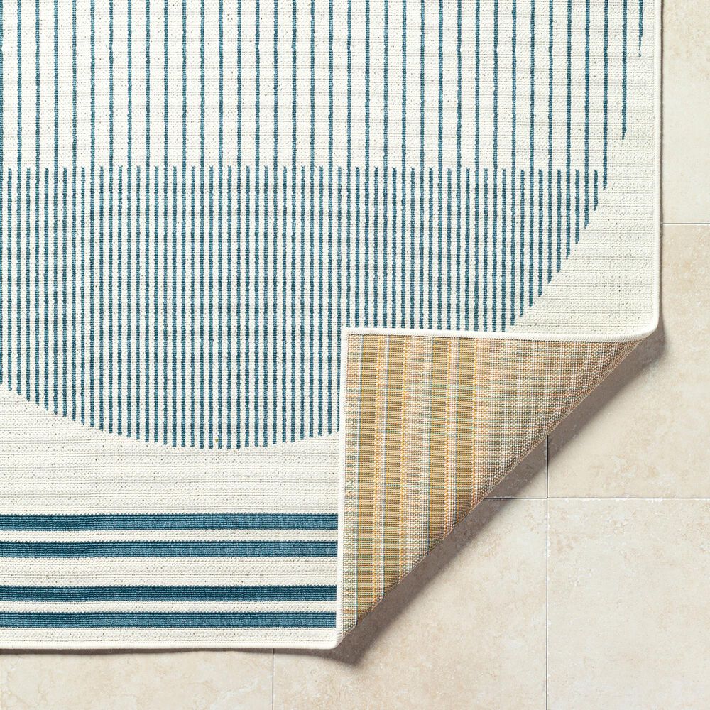 Surya Alfresco 3&#39;7&quot; x 5&#39;7&quot; Light Silver, Beige, Charcoal and Nickel Indoor/Outdoor Area Rug, , large