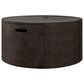Ebel Outdoor Furniture Bellino 42" Round Fire Pit with Offset Burner and Tumbled Fire Stone in Iron, , large