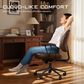 HOMLUX Executive Office Chair with PU Fabric Cushion in Dark Brown, , large