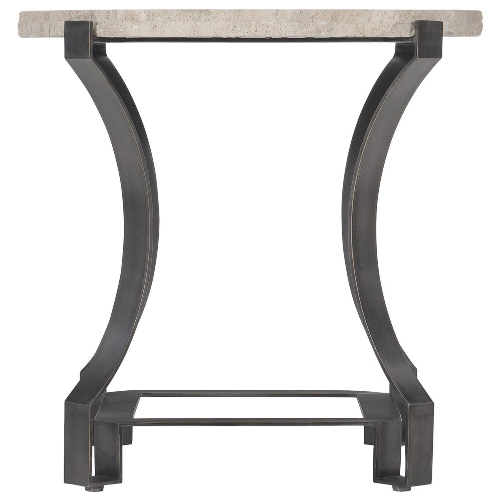 Bernhardt Sayers Side Table in Oil-Rubbed Bronze and White, , large