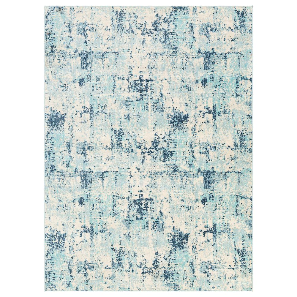 Surya Bodrum 8"10" x 12" Ivory, Gray, Navy and Aqua Area Rug, , large