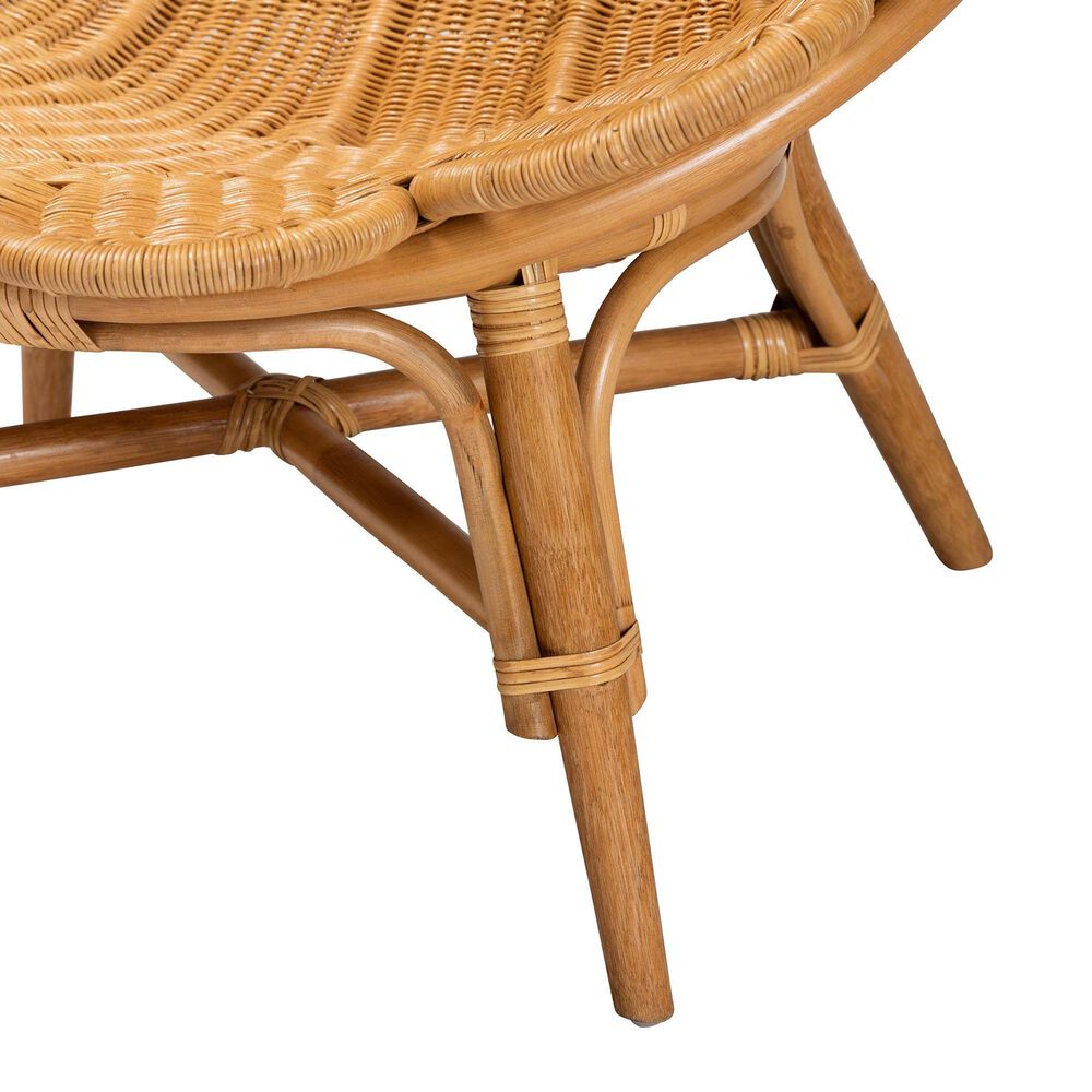 Baxton Studio Blossom Accent Flower Chair in Light Honey, , large