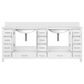 Lexora Home Jacques 84" Double Bathroom Vanity in White with 2 cm White Quartz Top and Rectangular Sinks, , large