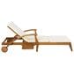 Hearth and Haven Outdoor Chaise Lounge with Armrest in Cream, , large