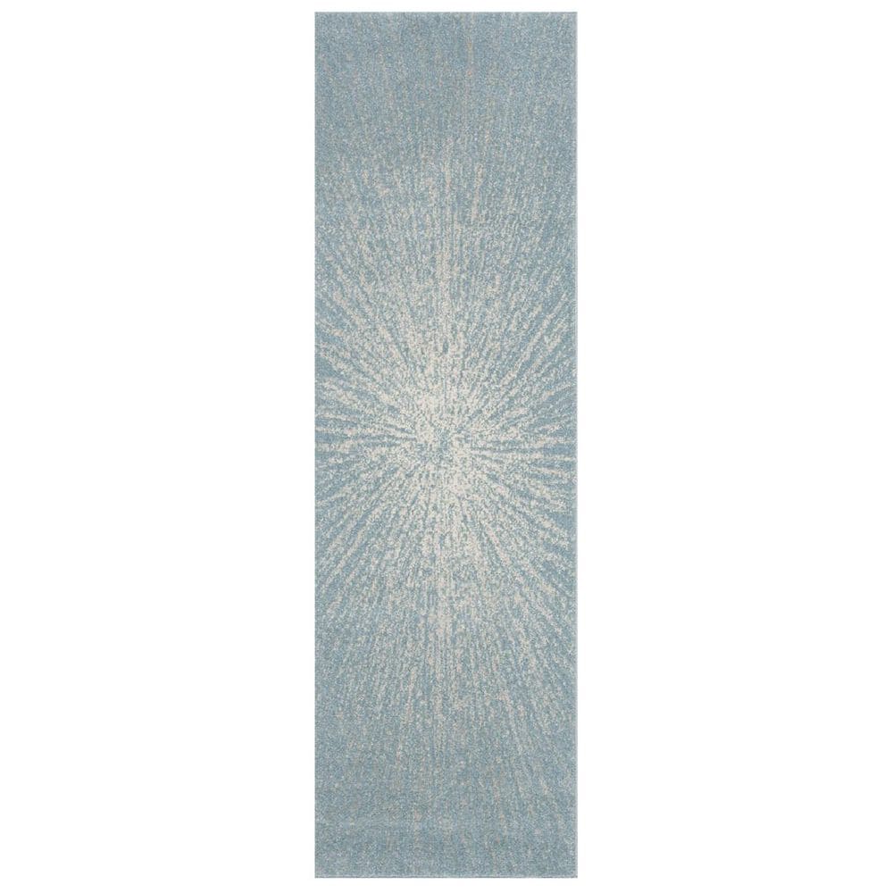 Safavieh Evoke EVK228J 2"3" x 13" Aqua and Ivory Runner, , large