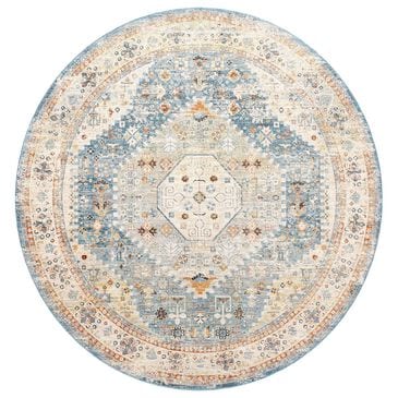 Surya Chicago CHG2309 7"10" Round Blue, Light Beige, Mustard, Slate, Burnt Orange, Light Grey Area Rug, , large