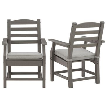 Ashley Visola Dining Chair with Cushion in Gray - Set of 2, , large