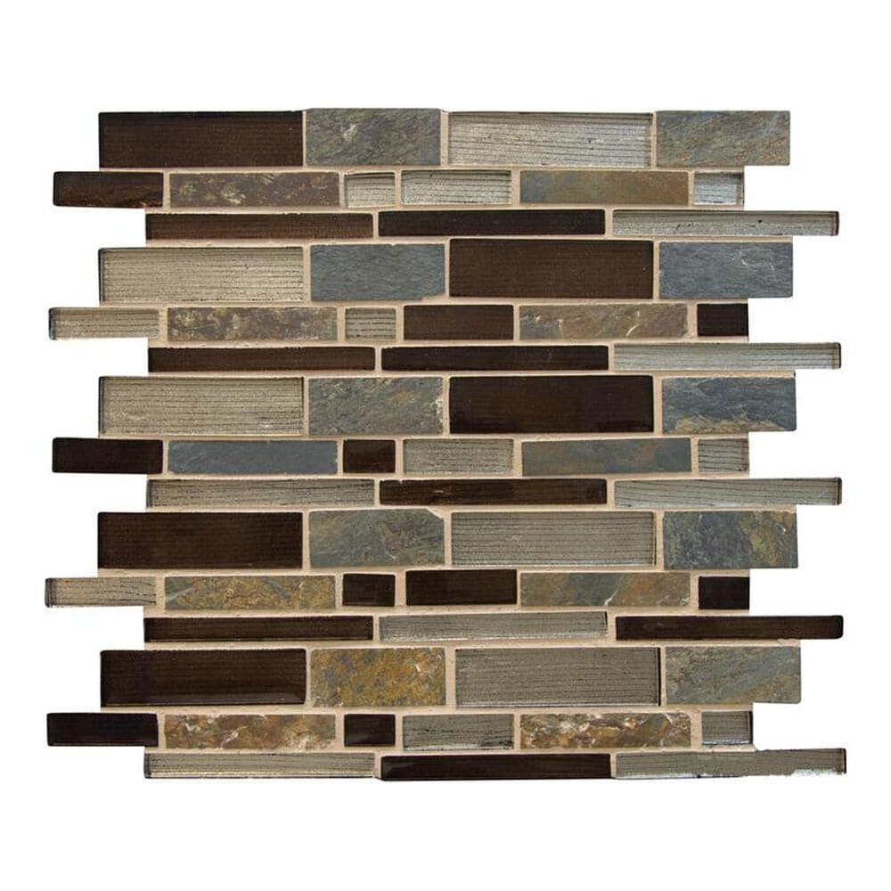 MS International Urbano Blend 12" x 12" Glass and Stone Mosaic Sheet, , large