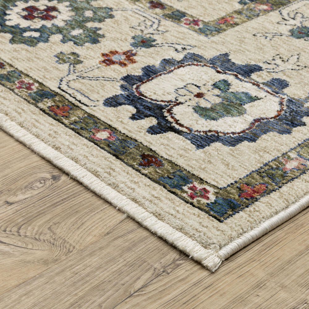 Oriental Weavers Hastings HA01W 2&#39;3&quot; x 7&#39;6&quot; Ivory Runner, , large