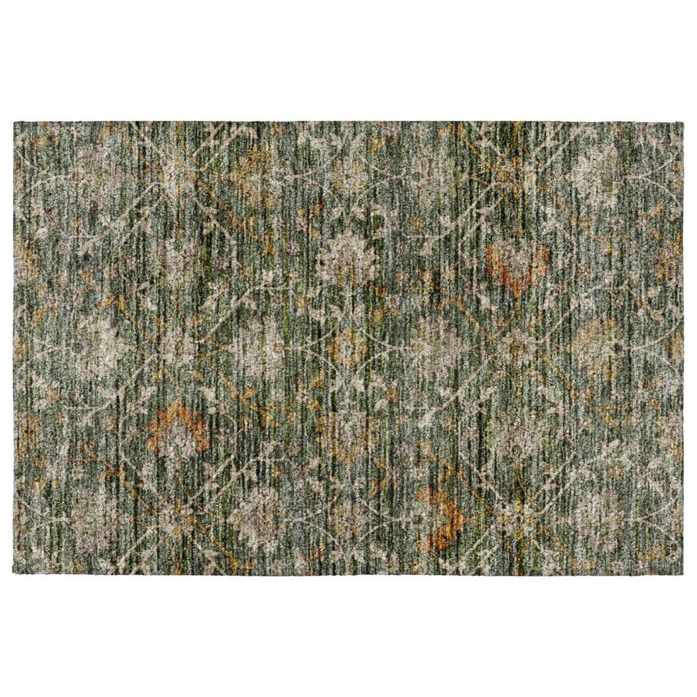 Dalyn Rug Company Silk Road Basil, Green, Beige, Copper, Gold and Gray 1"8" x 2"6" Area Rug, , large