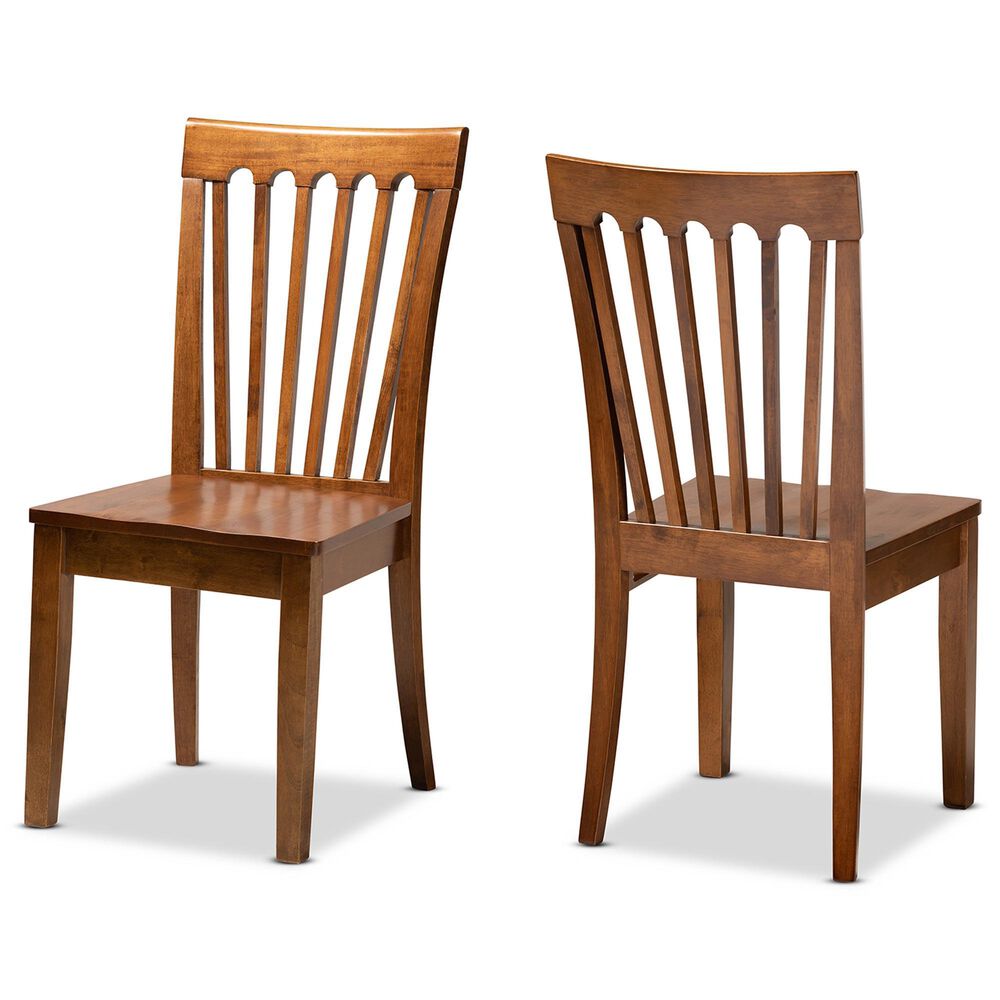 Baxton Studio Minette Side Chair in Walnut Brown (Set of 2), , large