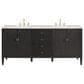 James Martin Vanities Myrrin 72" Double Vanity in Carbon Oak with 3 cm Arctic Fall Solid Surface Top, , large