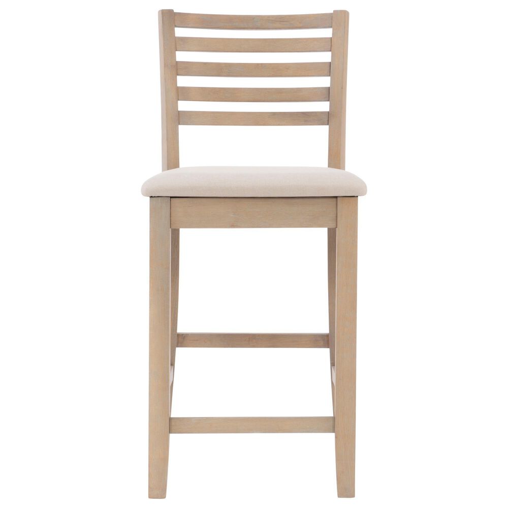 Linon Home Decor Torino Ladder Back Counter Stool in Grey Wash, , large