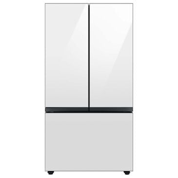 Samsung Bespoke Bespoke 30.1 Cu. Ft. 3-Door French Door Refrigerator with Beverage Center - White Glass Panels Included, , large