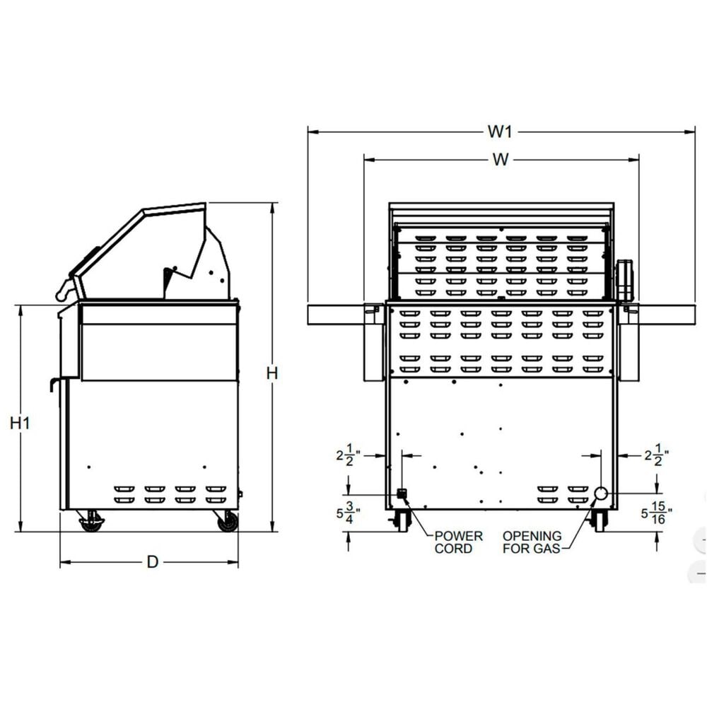 Aspire Aspire 36&quot; Tower Cart Double Door for Grill in Matador, , large