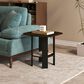 HOMLUX 1-Shelf End Table in Columbia Walnut and Black, , large
