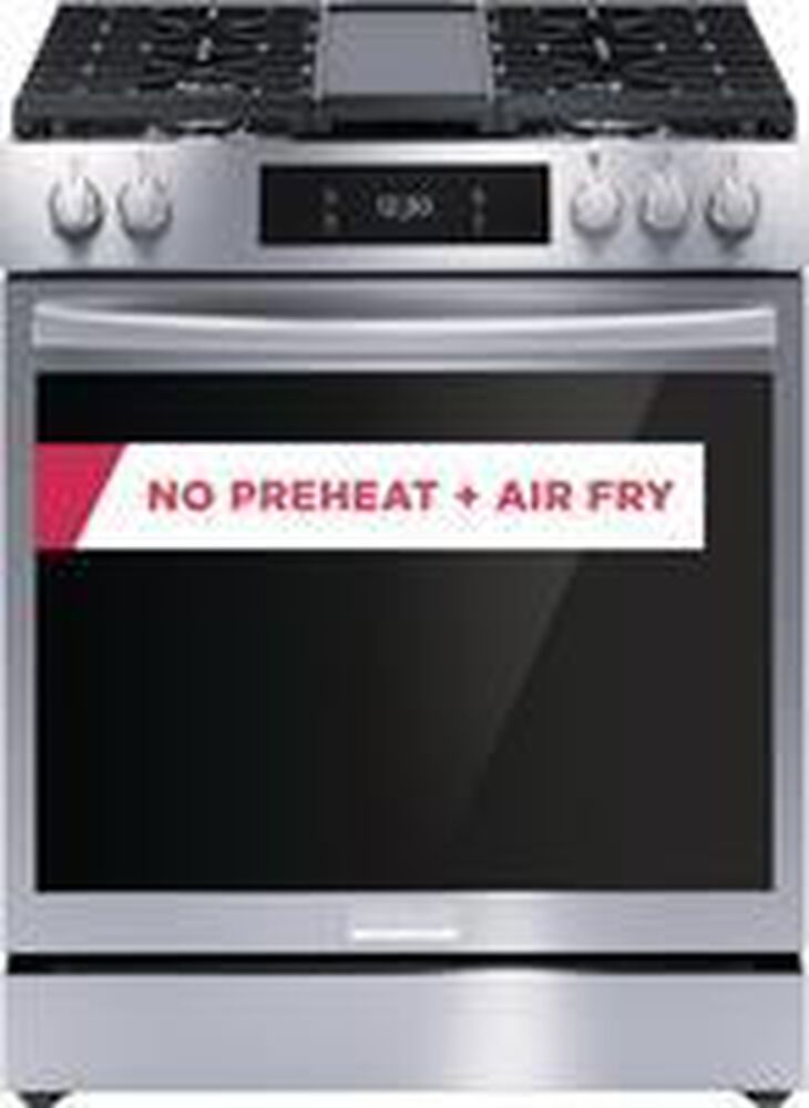 Frigidaire Gallery 30" Front Control Gas Range with Total Convection in Stainless Steel, , large