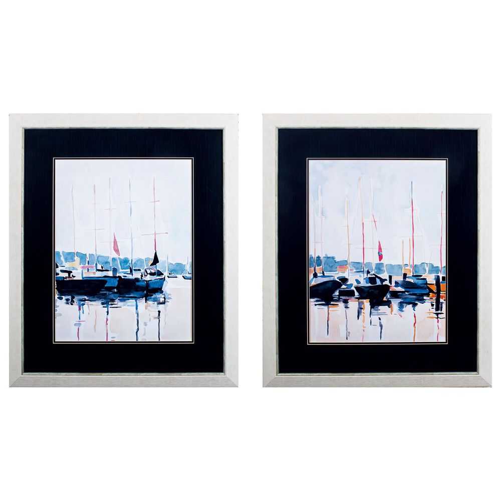 Propac "Watercolor Boat Club" Wall Art in Neutral (Set of 2), , large