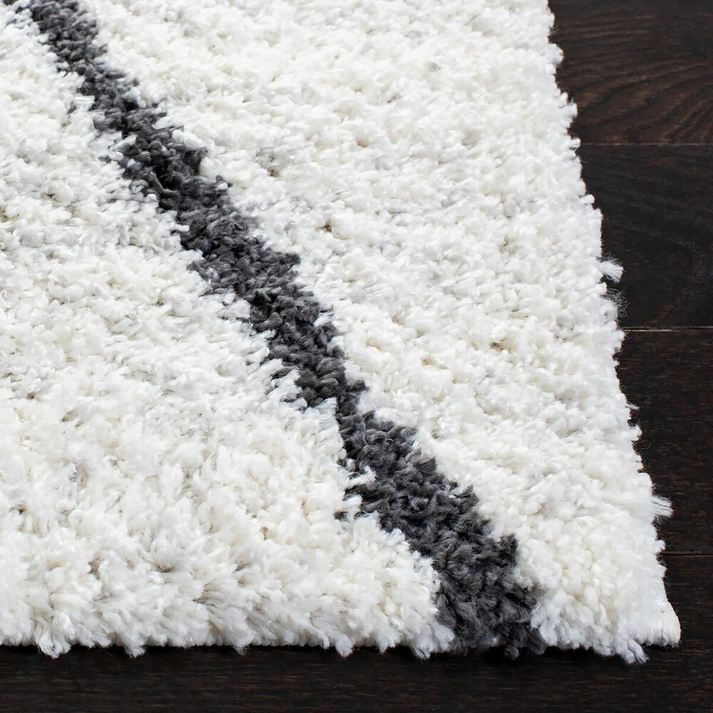 Safavieh August Shag 8&#39; x 10&#39; Ivory and Dark Grey Area Rug, , large