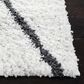 Safavieh August Shag 8" x 10" Ivory and Dark Grey Area Rug, , large