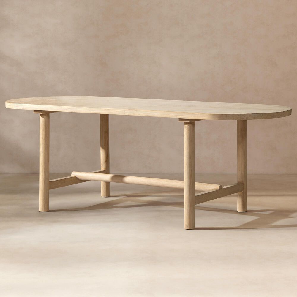 Jennifer Taylor Home Milo Dining Table in Light Natural Cerused - Table Only, , large