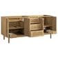 James Martin Vanities Laurent 72" Double Bathroom Vanity in Light Natural Oak with 3 cm Eternal Jasmine Pearl Quartz Top and Rectangular Sinks, , large