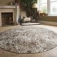 Radici USA Livigno Floral 7"10" Round Beige Area Rug, , large