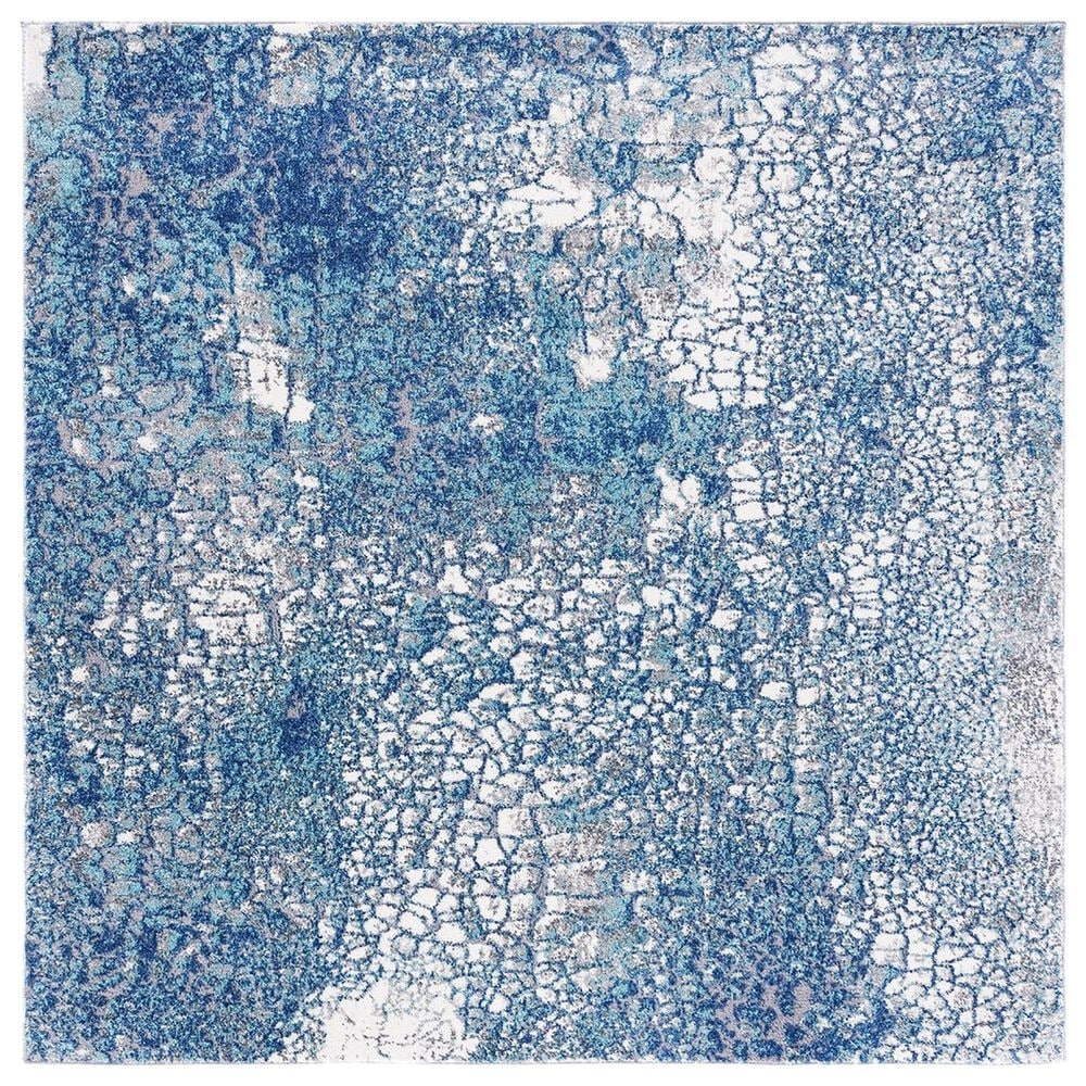 Safavieh Aston  ASN706 6"7" Square Navy and Gray Area Rug, , large