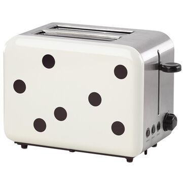 Kate Spade New York Deco Dot Two Slice Toaster in Black and White, , large